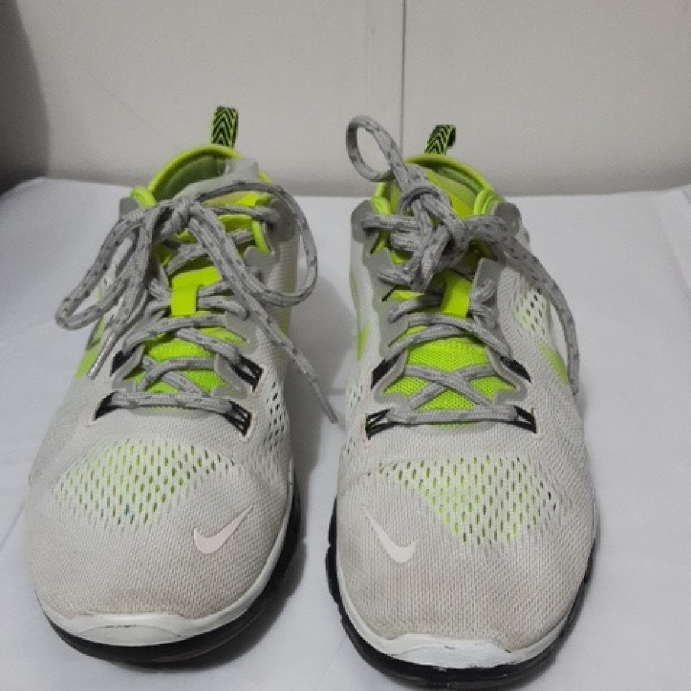 Nike Free 5.0 White and Neon Yellow‎ Running Shoes